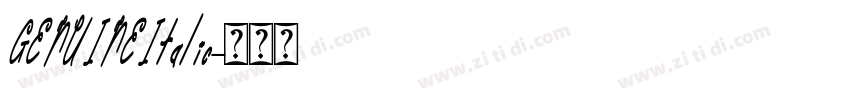 GENUINEItalic字体转换