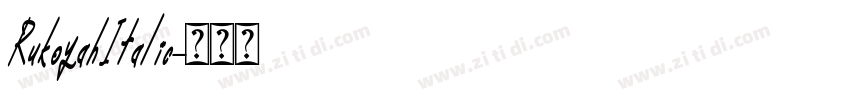 RukoyahItalic字体转换