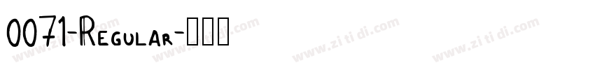 0071-Regular字体转换 0071-Regular字体转换