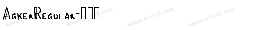 AgkerRegular字体转换