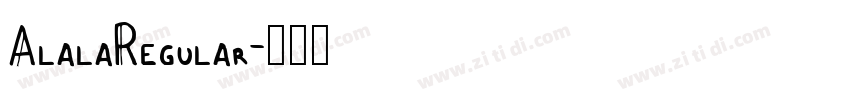 AlalaRegular字体转换