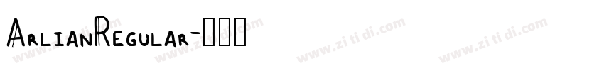 ArlianRegular字体转换