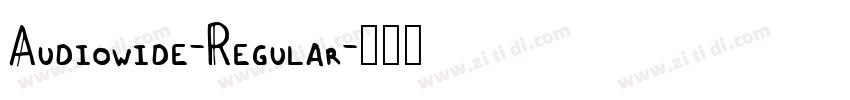 Audiowide-Regular字体转换