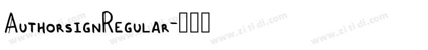 AuthorsignRegular字体转换