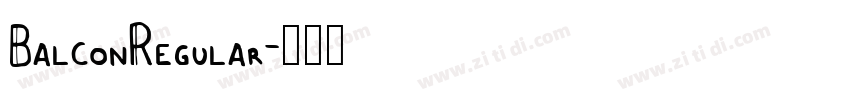 BalconRegular字体转换