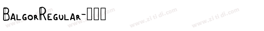 BalgorRegular字体转换