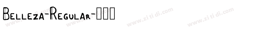 Belleza-Regular字体转换