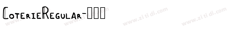 CoterieRegular字体转换