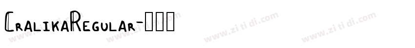 CralikaRegular字体转换