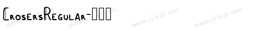 CrosersRegular字体转换