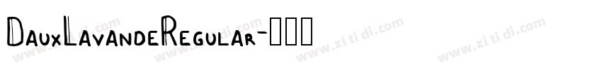 DauxLavandeRegular字体转换