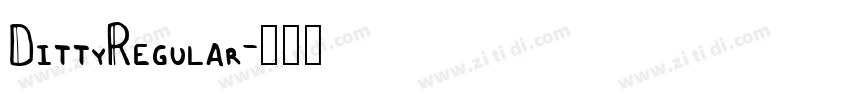 DittyRegular字体转换
