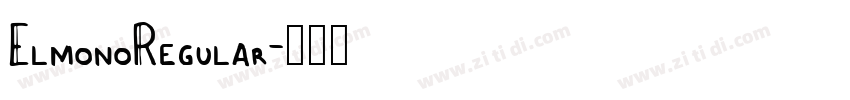 ElmonoRegular字体转换