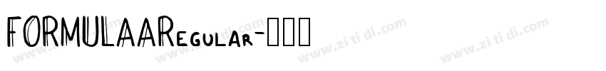 FORMULAARegular字体转换
