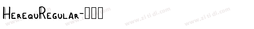 HerequRegular字体转换