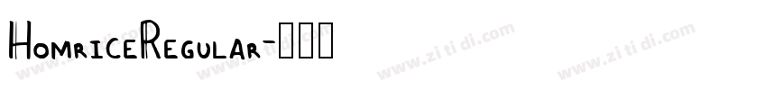 HomriceRegular字体转换