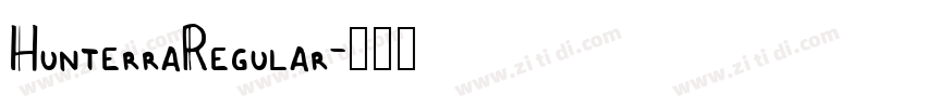 HunterraRegular字体转换