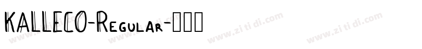 KALLECO-Regular字体转换