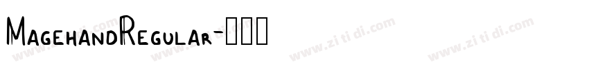 MagehandRegular字体转换