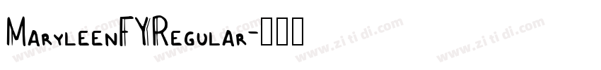 MaryleenFYRegular字体转换