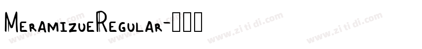 MeramizueRegular字体转换