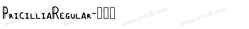 PricilliaRegular字体转换