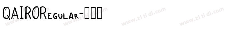 QAIRORegular字体转换 QAIRORegular字体转换