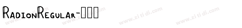 RadionRegular字体转换
