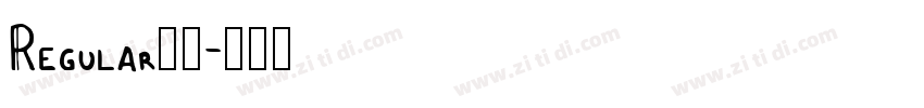 Regular字号字体转换