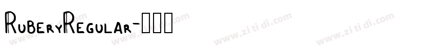 RuberyRegular字体转换