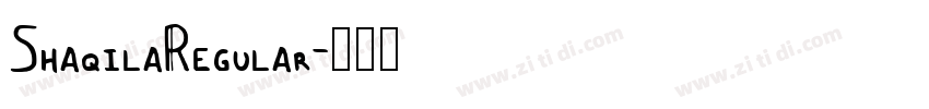 ShaqilaRegular字体转换