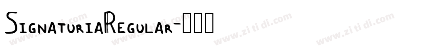 SignaturiaRegular字体转换