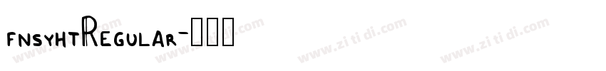 fnsyhtRegular字体转换