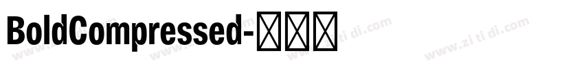 BoldCompressed字体转换