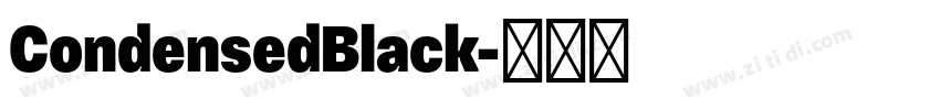 CondensedBlack字体转换