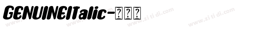 GENUINEItalic字体转换