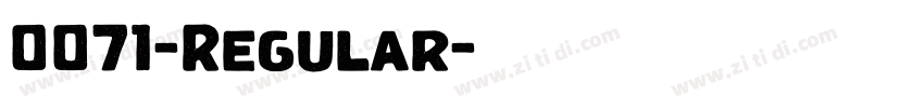 0071-Regular字体转换 0071-Regular字体转换