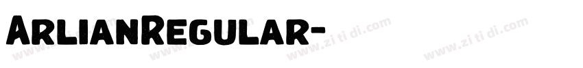 ArlianRegular字体转换
