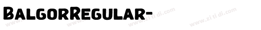 BalgorRegular字体转换