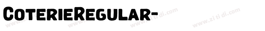 CoterieRegular字体转换
