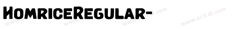 HomriceRegular字体转换