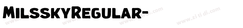 MilsskyRegular字体转换