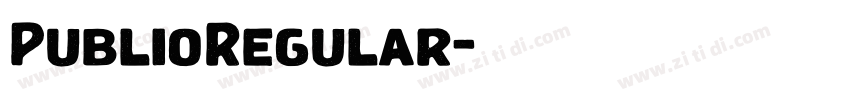 PublioRegular字体转换