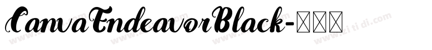 CanvaEndeavorBlack字体转换