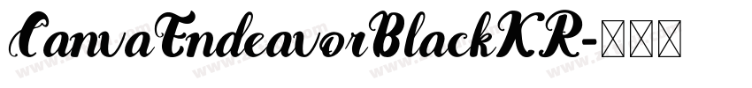 CanvaEndeavorBlackKR字体转换