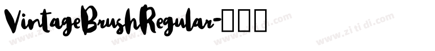 VintageBrushRegular字体转换 VintageBrushRegular字体转换