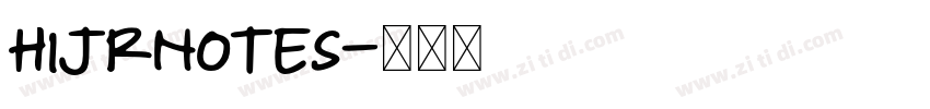 Hijrnotes字体转换