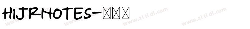 Hijrnotes字体转换