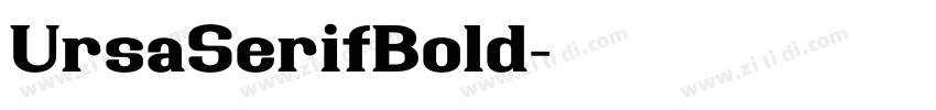 UrsaSerifBold字体转换