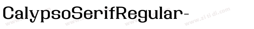 CalypsoSerifRegular字体转换